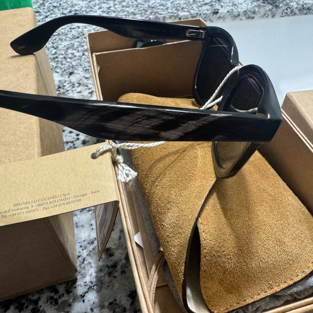 Brunello Cucinelli Black Sunglasses filu buffalo horn - Picture 7 of 9